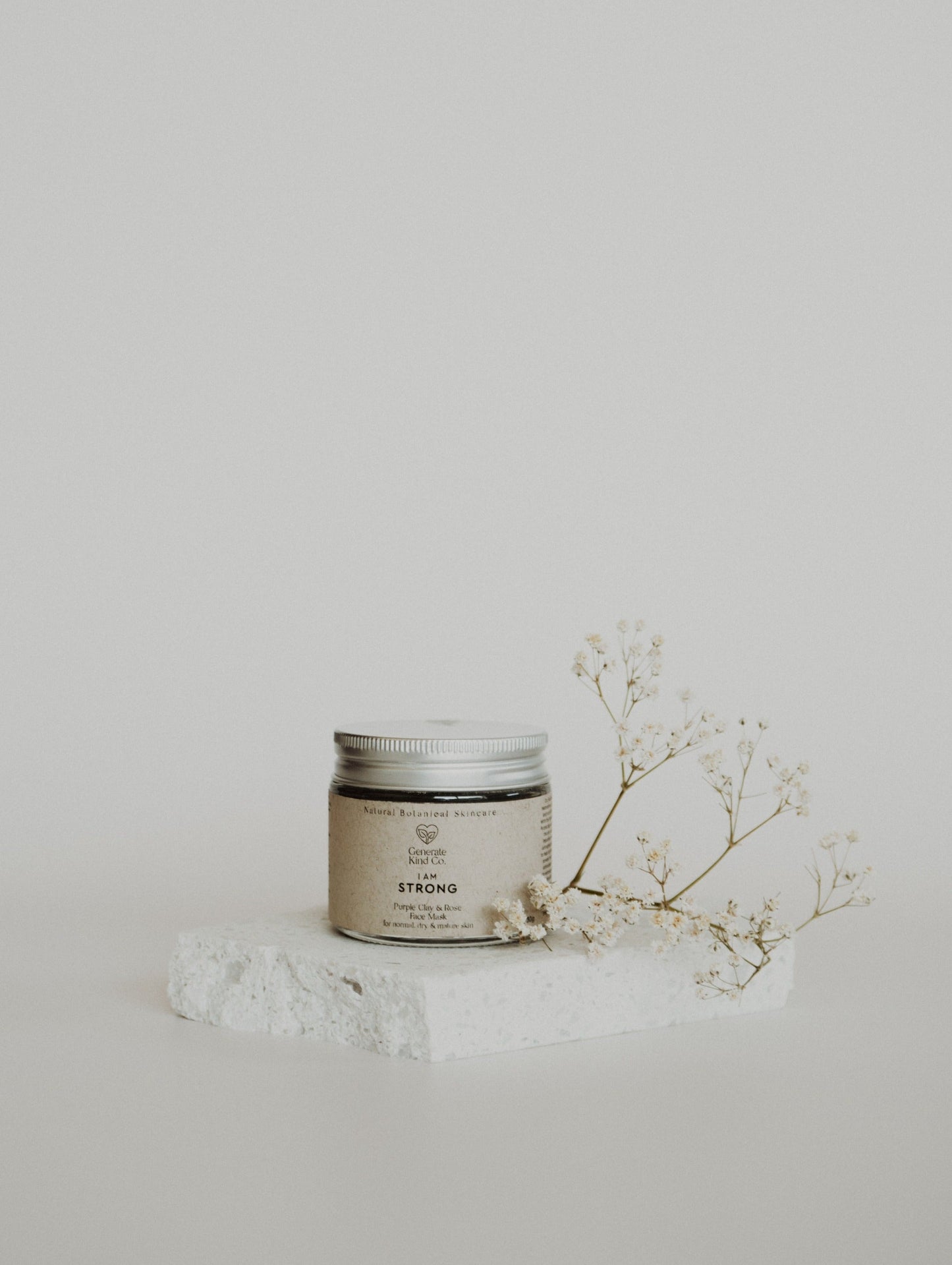 Clay Face Mask - Purple Clay & Rose | Generate Kind Co.
